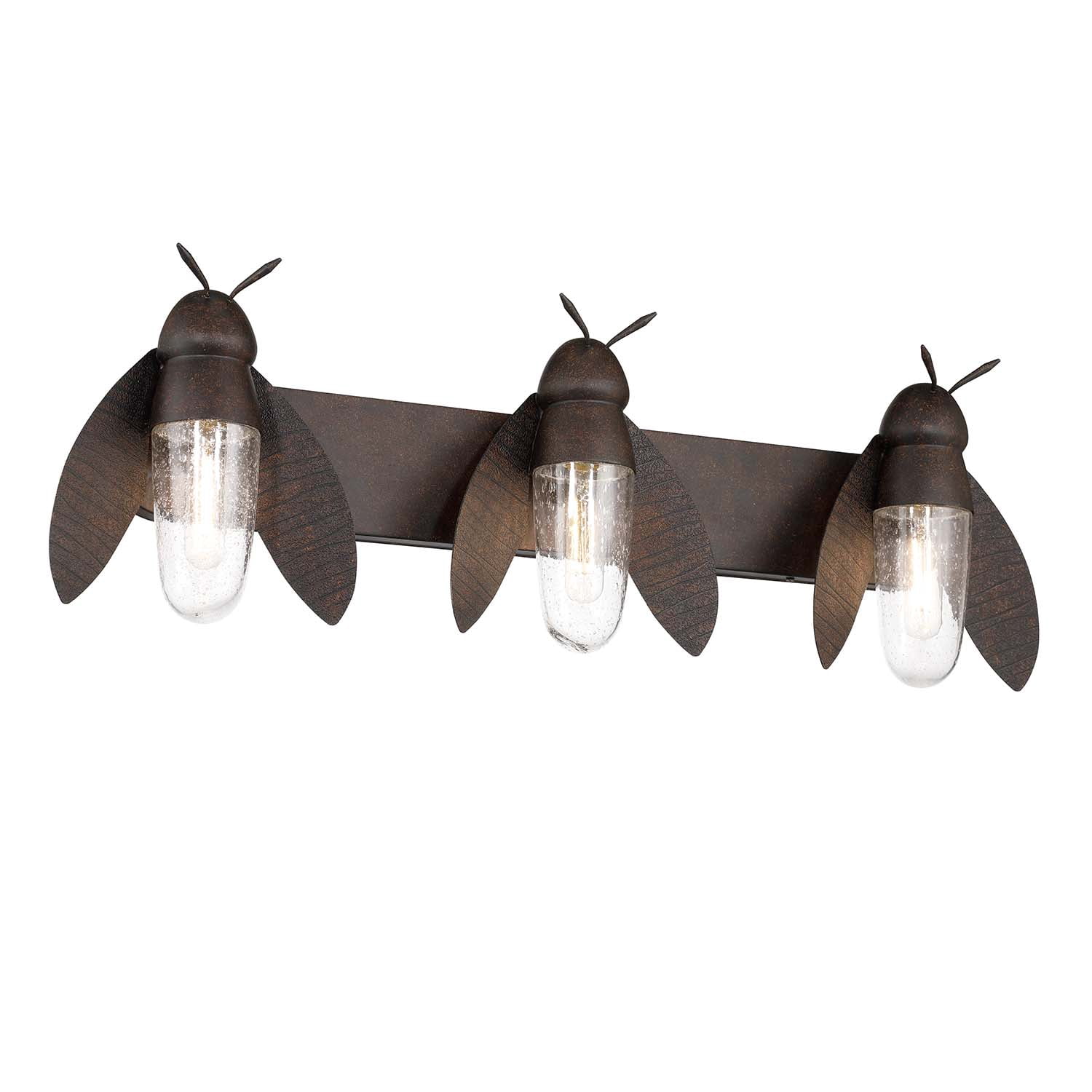 Nightflight Vanity Light, 3-Light, Rustic Bronze Finish