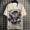 thumbnail image 3 of Camiseta de hombre con diseño de gato samurái japonés, camiseta de verano de moda de manga corta con estampado 3D de dibujos animados, camiseta de anime para hombre, camisetas para hombre, 3 of 5