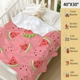 thumbnail image 3 of Watermelon Blankets for Couch Sofa Bed Fleece Throw Blanket Super Soft Lightweight Warm Gift for Kids Women Indoor Home Decor 60"x50" for Teens, 3 of 6