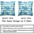 thumbnail image 3 of Blue Seashells Pillow Covers 20x20 Coastal Beach Themed Decorative Pillow Covers Summer Ocean Cushion Covers Set of 2 for Outdoor Sofa Home Decor Living Room, 3 of 6