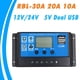 thumbnail image 5 of sweethay Controlador de carga solar Pantalla LED Regulador de batería de 12V / 24V Regulación de medición industrial electrónica para el Accesorios para electrodomésticos 10 A, 5 of 6