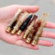 thumbnail image 4 of Juego de 3 porta cigarrillos de madera con interfaz de metal hechos a mano de madera natural porta cigarrillos regular reutilizable portátil, 4 of 5