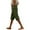 Green, variant on JULMCOMO Pedal Pushers for Women Linen Capri Pants Dressy Casual Knee Length Elastic Waist Comfy Shorts Trendy Summer Linen Capri Pants with Pockets Beige S