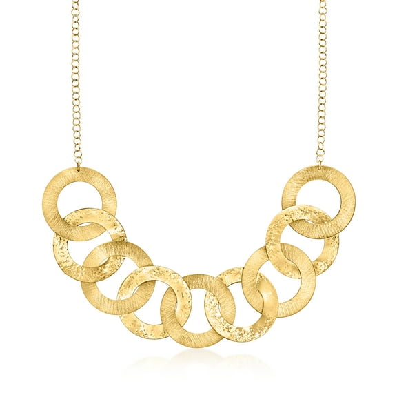 Ross-Simons Italian 18kt Gold Over Sterling Interlocking Circle Necklace, Women's, Adult