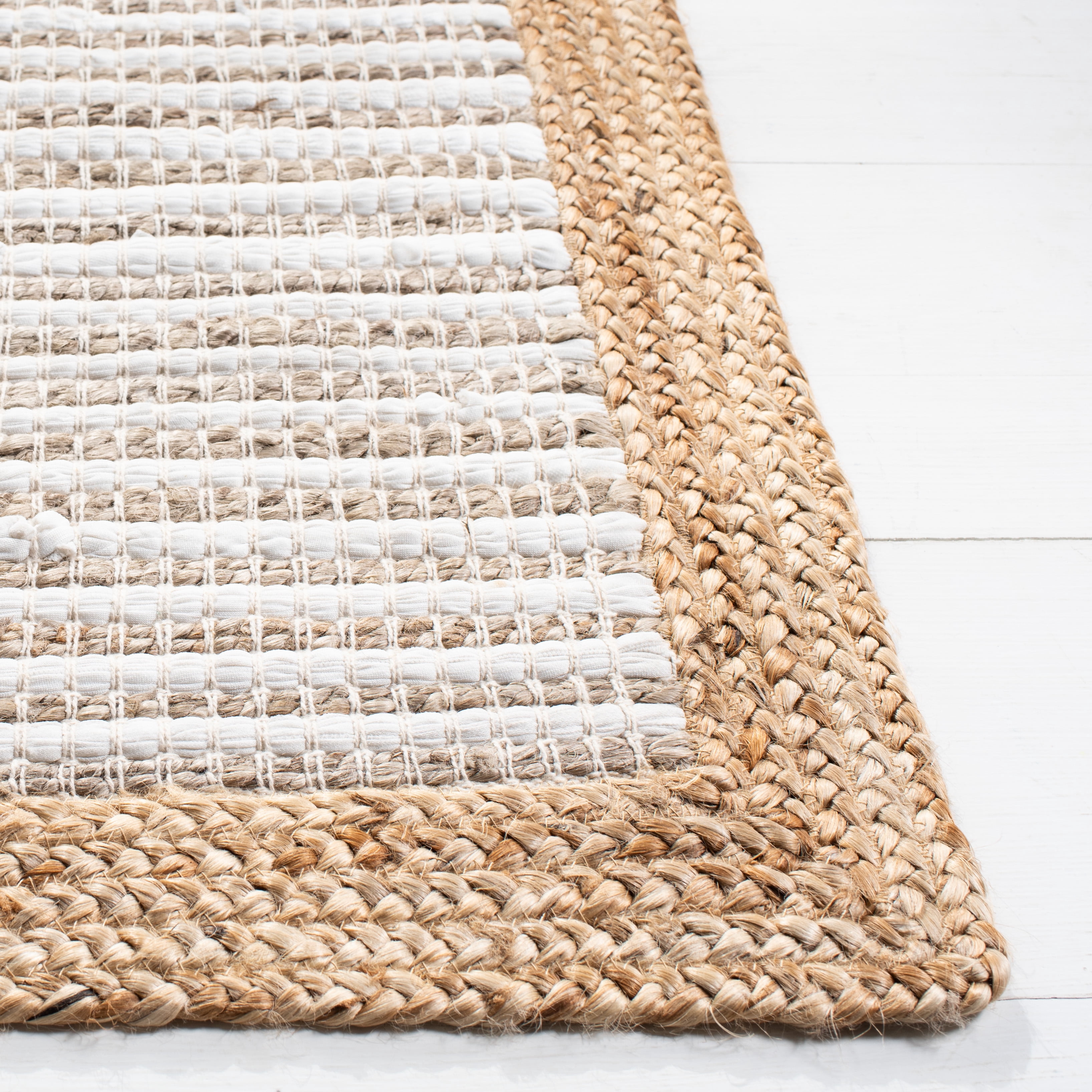 SAFAVIEH Natura Miraj Striped Area Rug, Natural/Ivory, 5' x 8'