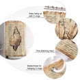 thumbnail image 3 of Retro Conch Shower Curtain, 48" x 72", Vintage Text Watercolor Texture Waterproof Bathroom Curtain Washable Shower Curtain Set with 12 Hooks, 3 of 6