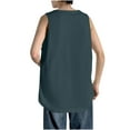 thumbnail image 3 of asjyhkr Mens Pajama Tank Tops Loungewear Cotton Sleep Sleeveless Shirts Comfy Stretch Loose Fitted Undershirts, 3 of 4