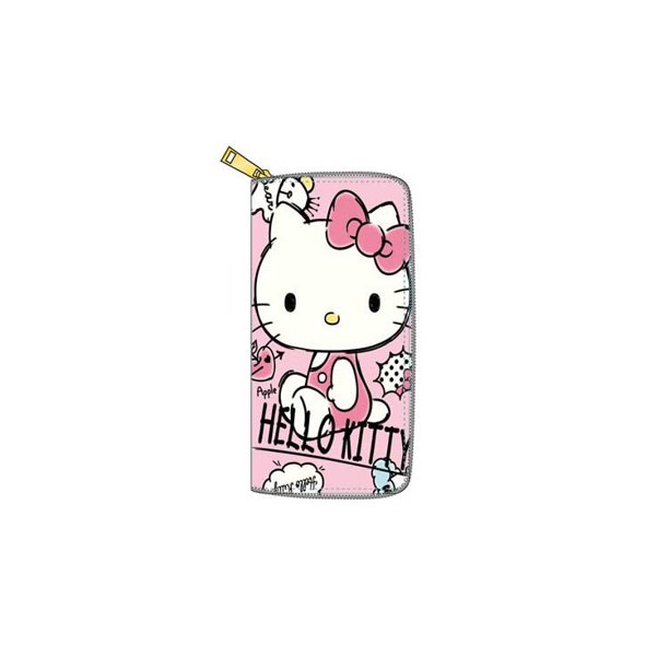 Sanrio-cartera de mano para mujer, monedero largo de dibujos animados de Hello Kitty My Melody, multifunción de alta capacidad, bolso de mano de Anime para chicas, regalos
