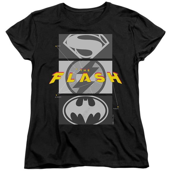 The Flash Movie Batman Supergirl Trio of Symbols Women's T Shirt