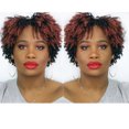 thumbnail image 4 of Wig Afro Brown Blonde Small Curly Synthetic Hair Headpiece Synthetic Wig, 4 of 5
