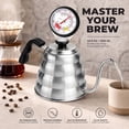 thumbnail image 2 of Gooseneck Kettle, 40oz 304 Stainless Steel Stovetop Kettle with Thermometer for Pour Over Coffee and Tea Brewing, 2 of 7