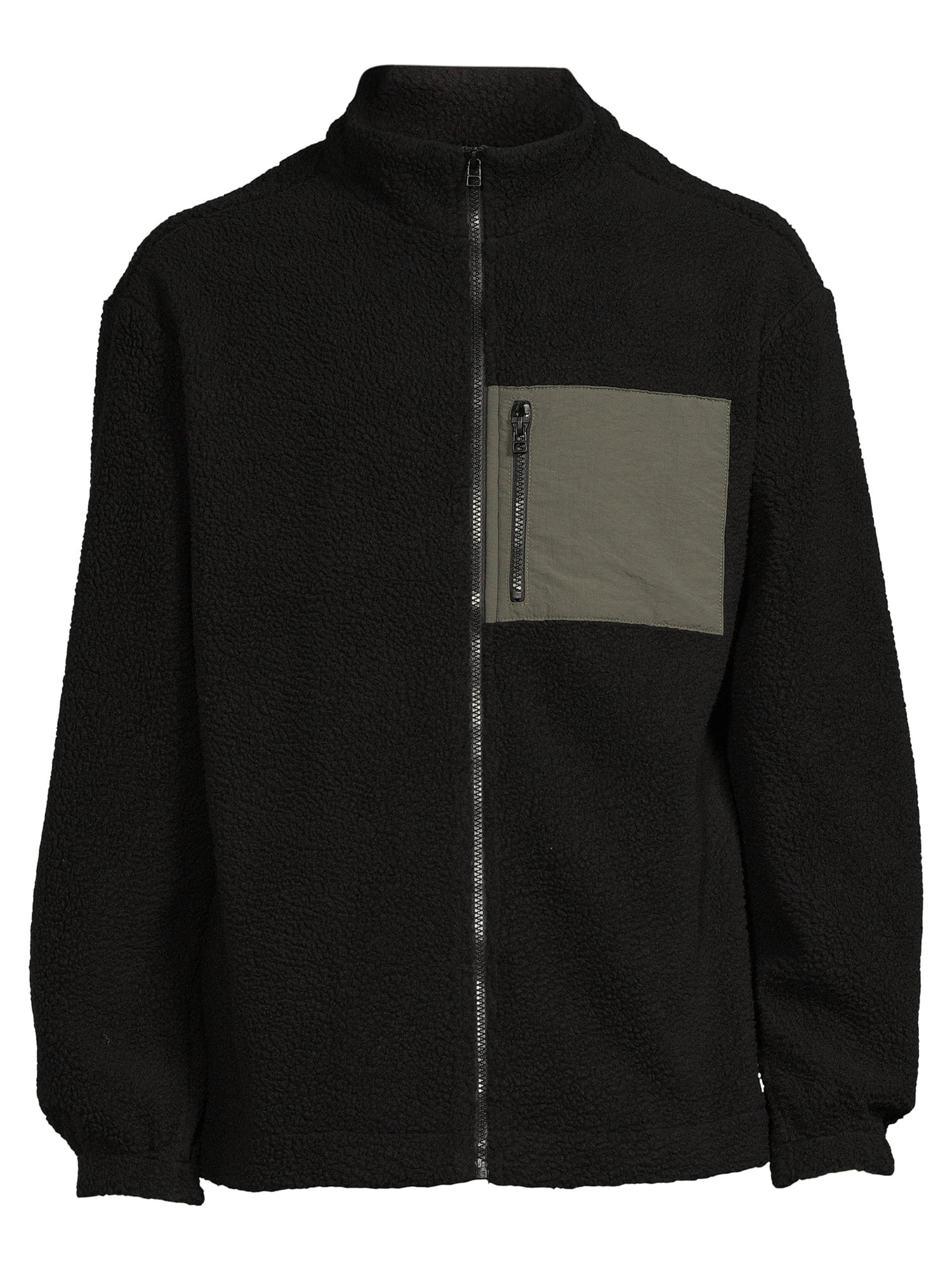 No Boundaries Men's Faux Sherling Trucker Jacket