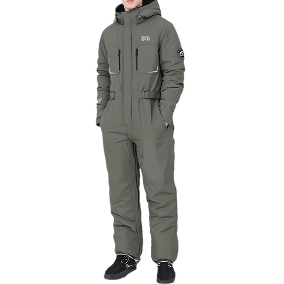 Winter Outdoor Riding Insulated Full-Body Suit, Winter Jumpsuit for Men Women, Waterproof Freezer Snowmobile Suits