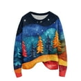 thumbnail image 2 of Wutalume Women's Christmas Print Knitted Sweater, Cute Fun Holiday Design, Long Sleeve Pullover for Seasonal Celebrations,Gold XL, 2 of 6
