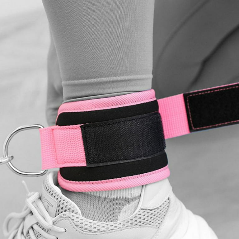 2pcs Cable Ankle Straps D-Ring Ankle Cuffs Adjustable Gym Glutes Legs  Strength Workout Accessories Foot