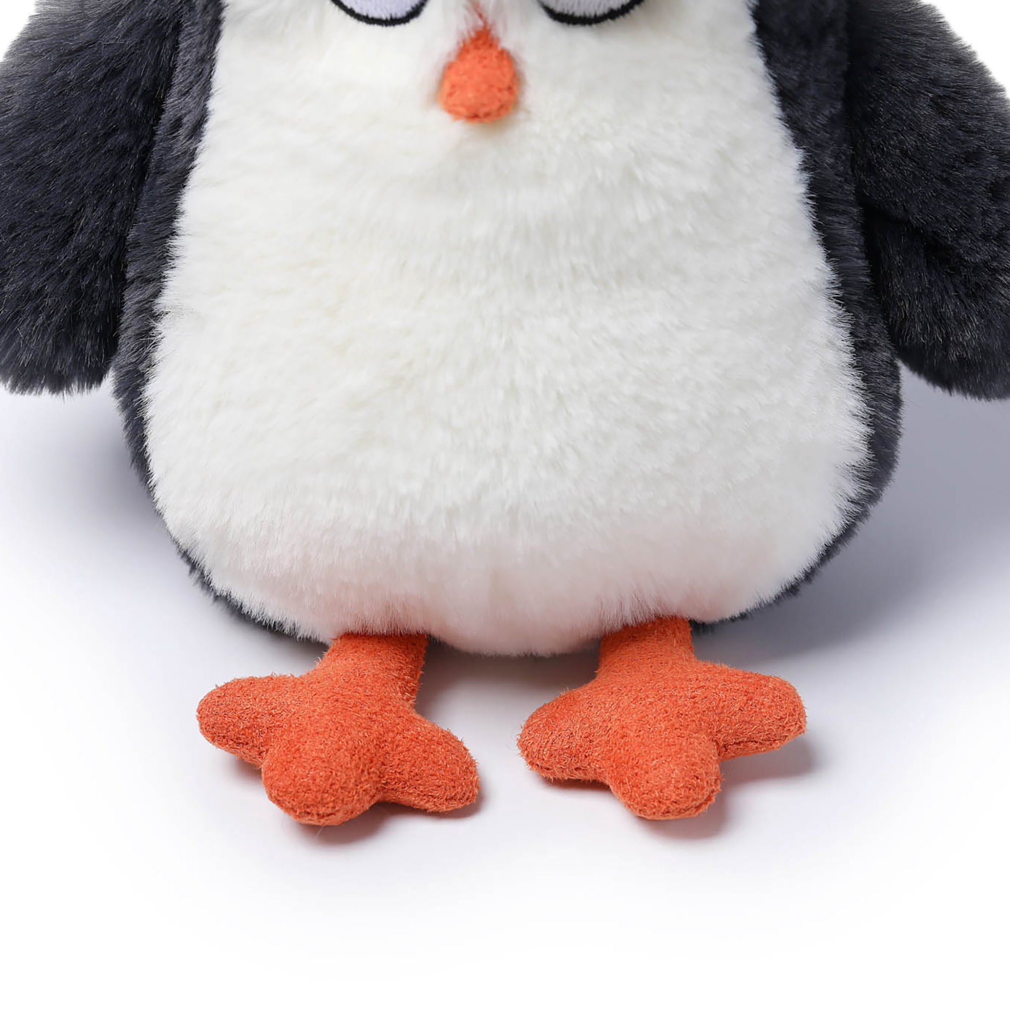 McHugs: Ocean Series - Afro Hair Penguin - 7" Black &White Stuffed Animal Plush, Soft Weighted Cuddle Toy, Cozy Comfort Companion, Baby-Toddler-Kids