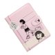 thumbnail image 4 of Cuaderno con hebilla magnética, diario de recortes de dibujos animados con cubierta de cuero PU para mujeres y niñas, tamaño A5, color rosa, 4 of 5