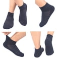 thumbnail image 3 of MANARC Women Cotton No Show Mesh Socks Low Cut Soft Comfortable Durable Breathable Reinforced Double Layer Cushioned Seamless Anti Slip With Ribbed Instep For A Firm Grip. 6 Pack Navy Blue., 3 of 5