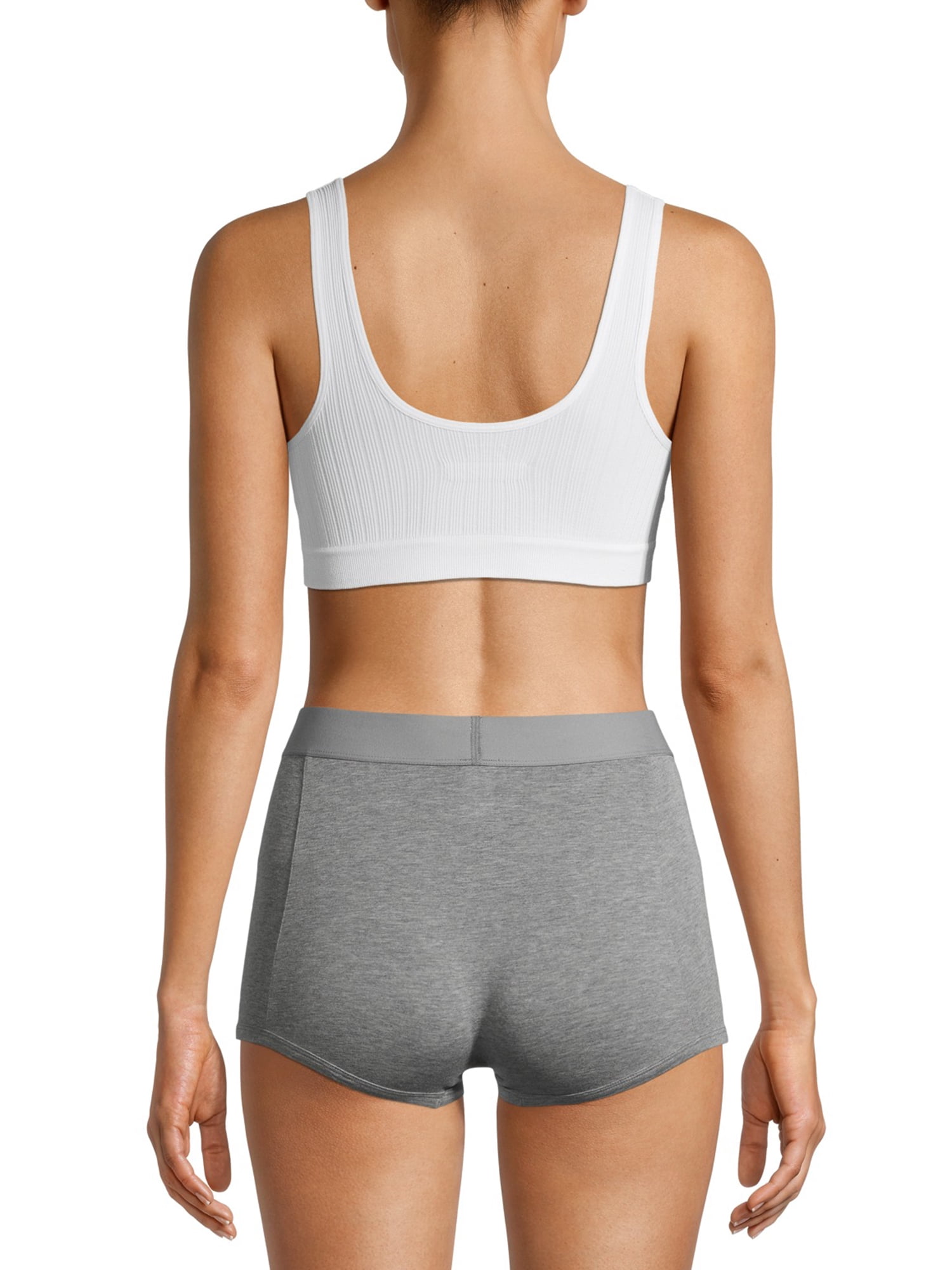 No Boundaries Juniors' Seamless Scoop Neck Bralette, 2-Pack