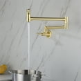 thumbnail image 2 of Cfowner Pot Filler Folding Faucet, Wall Mount Kitchen Faucet for Living Room Bar, Gold, 2 of 8