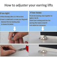 thumbnail image 4 of 3 Pairs Earring Lifters,adjustable Earring Backs For Heavy Earring, 4 of 5