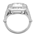 thumbnail image 3 of Rhodium 925 Sterling Silver Ring with AAA Grade CZ in Clear for Women Style LOS267, 3 of 4