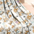 thumbnail image 3 of Cartoon Corgi Blanket,Comfortable Soft Lamb Wool Throw Blanket,All Season,Warm Lightweight Blankets for Sofa Bed Couch Living Room Chair,50"x60", 3 of 4