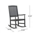 thumbnail image 3 of Noble House Arcadia Outdoor Acacia Wood Rocking Chair Dark Gray, 3 of 11