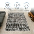 thumbnail image 2 of Covers & all Checkered Texture Micro-Wool Bedroom Carpet, Hand Tufted, Stain Resistant for Bedroom, 2 of 6