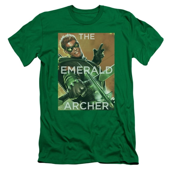 JLA Justice League Trigger S/S Adult 30/1 T-Shirt Kelly Green