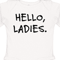 thumbnail image 4 of Inktastic Hello, Ladies Boys Long Sleeve Baby Bodysuit, 4 of 5