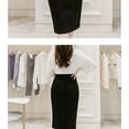 thumbnail image 4 of Women's High-Waisted Pencil Skirt - Professional Slim-Fit Work Skirt for Office Wear, 4 of 13