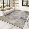 thumbnail image 2 of Modern Abstract 5x7 Area Rug, Washable Non Slip Soft Low Profile Indoor Rug, Textured Neutral Floor Rug for Living Room, Bedroom, Dining Room & Office, 2 of 13
