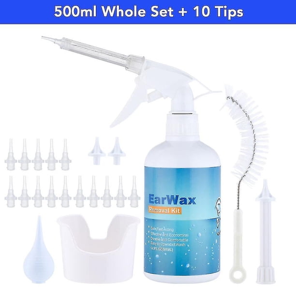 Kit de lavado de orejas herramienta de limpieza de suciedad de oídos kit de eliminación de suciedad de oídos bola de extrusión / clavo / cepillo de orejas para adultos y niños