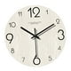 thumbnail image 3 of Reloj de pared, reloj decorativo, madera minimalista, 30 cm, adorno único de arte de pared Blanco, 3 of 9