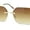 Gold - Brown, variant on Unique Cougar Jewel Hinge Rimless Rectangle Pimp Sunglasses Silver - Grey Clear