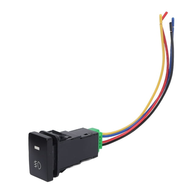 Interruptor de Botón Push de 4 de 12V, Lámpara Antiniebla del Botón Push Interruptor de Erosión Resistente a la Prueba de Choque de Choque para Tacoma Prado