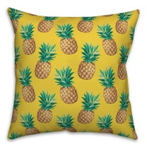 Creative Products Pineapple Pattern Yellow 18x18 Indoor / Outdoor Pillow