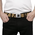 thumbnail image 3 of Buckle-Down Belt, Seatbelt Buckle Belt, Leopard Brown Black Slash, 34 to 52 Inches, 3 of 9
