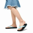 thumbnail image 6 of STQ Women Flip Flops for Women Summer Quick Dry Thong Sandals with Memory Foam Black Teal Size 9, 6 of 7