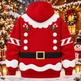 thumbnail image 5 of CAIVO Men Women Unisex Christmas Pet Pouch Hoodie Snowman Sweatshirt with Pocket for Dogs Cats With Zipper Pockets For Holiday Party Tops, 5 of 6