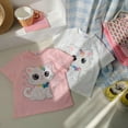 thumbnail image 6 of Stereoscopic Cartoon Cute Cats With Sweet Tops Short Sleeve Summer T Shirts ForBoys Girls Baby Clothes Relaxed Fit Dailywear 8-9 Years, 6 of 9