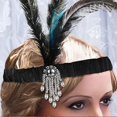 thumbnail image 3 of 1920 Set Great Gatsby Accessories Set Party Costumes Women With Flap Headband Gloves Pearl Necklace Earrings For Ha Style 1, 3 of 5