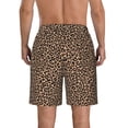 thumbnail image 3 of Naloa Brown Leopard Men's Beach Shorts, Surfing shorts, Swim trunks, Quick Dry Swim Trunks for Surfing Beach Fun - Medium, 3 of 9