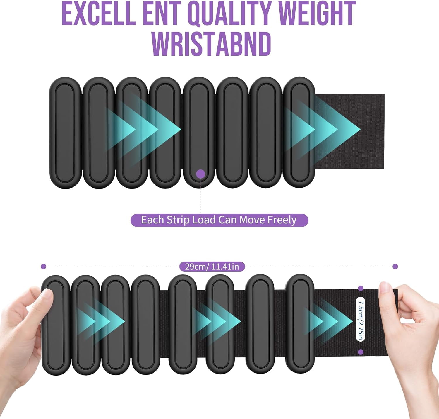 Ankle Weights for Women Set of 2 (1Lb Each), Adjustable Silicone Weighted Bracelet,Wearable Wrist and Ankle Weights Bangles for Yoga, Pilates, Barre, Walking, Workout and Pool Exercise