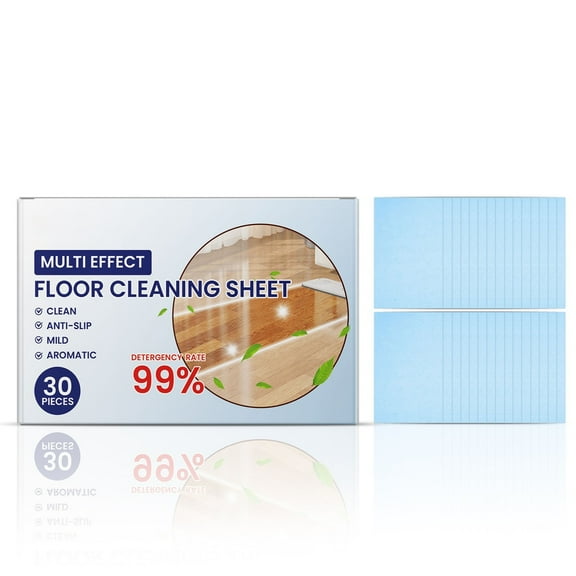 Elainilye Floor Cleaning Tablets, Multipurpose Tile Wood Cleaner, Long Lasting Shine Protector, Dissolvable Sheet, 30 Pack, Home Cleaning Solution