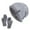 Grey, variant on Men's & Women's Winter Knit Hat and Gloves Set, Fleece Lined Slouchy Beanie, Warm Knit Gloves, Cold Weather Accessories Set A