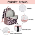 thumbnail image 4 of Leopard Print Backpack Backpack for School,Cute School Bag,Schoolbag with Adjustable Shoulder Straps & Padded Back,13.8"x11.4"x6", 4 of 6