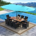 thumbnail image 4 of Gymax 11 PCS Patio Dining Set w/ 15ft Double-Sided Patio Umbrella (Base Included) Navy, 4 of 6