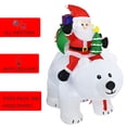thumbnail image 2 of Papá Noel inflable navideño de 6.5 pies monta un oso polar Leyfeng  Decoración navideña, 2 of 7
